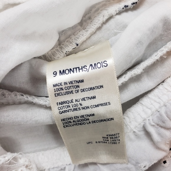 OshKosh Overalls Denim Dress Star Girls Vestbak 9M - Picture 4 of 8